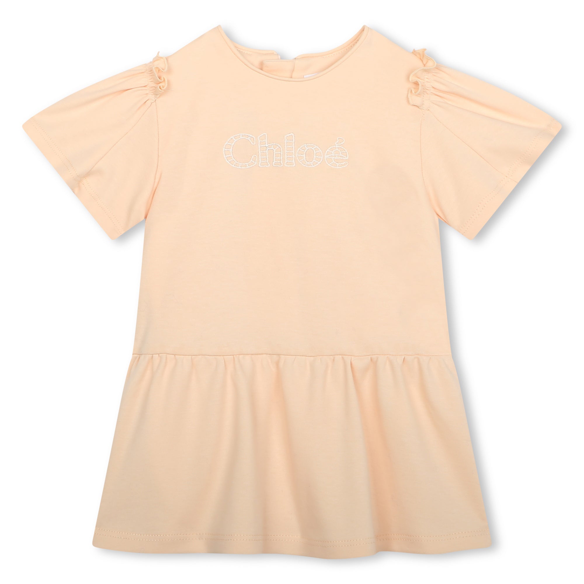 Chloé Short Sleeved Skater Dress with Ruffled Sleeves | Schools Out