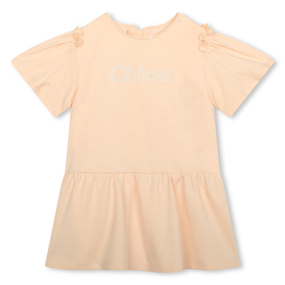 Chloé Short Sleeved Skater Dress with Ruffled Sleeves | Schools Out