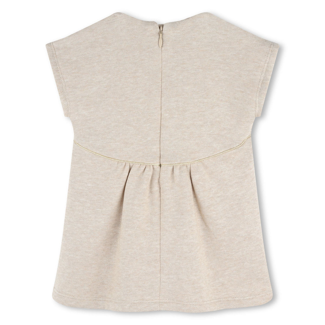 Chloé Short Sleeved Organic Cotton Fleece Dress with Ruffles | Schools Out