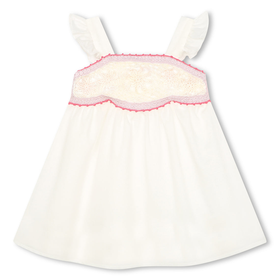 Chloé Sleeveless Organic Cotton Veil Dress with Crochet Neckline | Schools Out