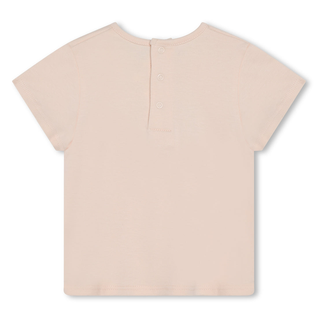 Chloé Organic Cotton Interlock Short Sleeves Tee-Shirt with Gold Embroidery | Schools Out