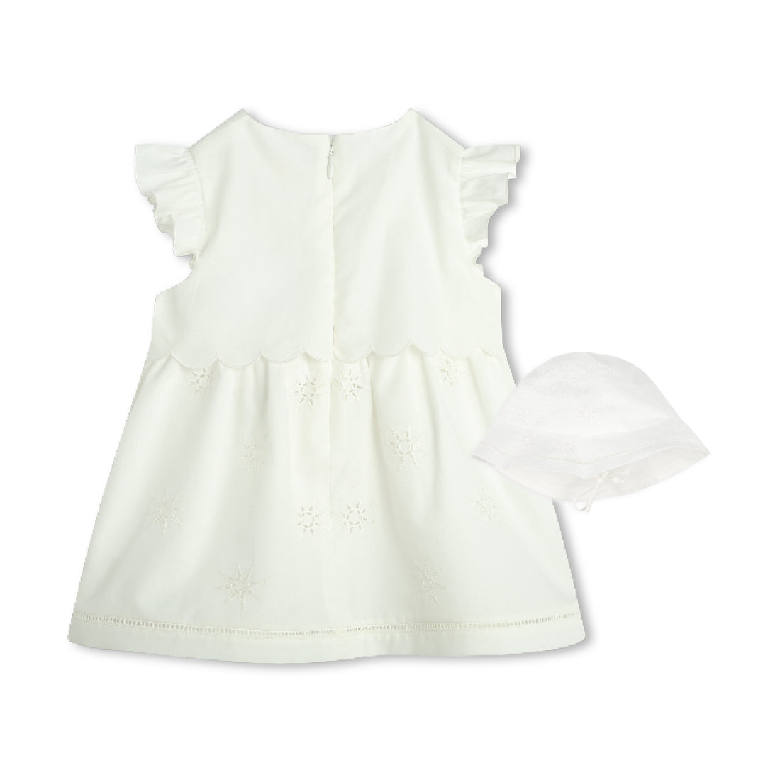 Chloé Ceremony Dress and Hat Set with French Embroidery | Schools Out