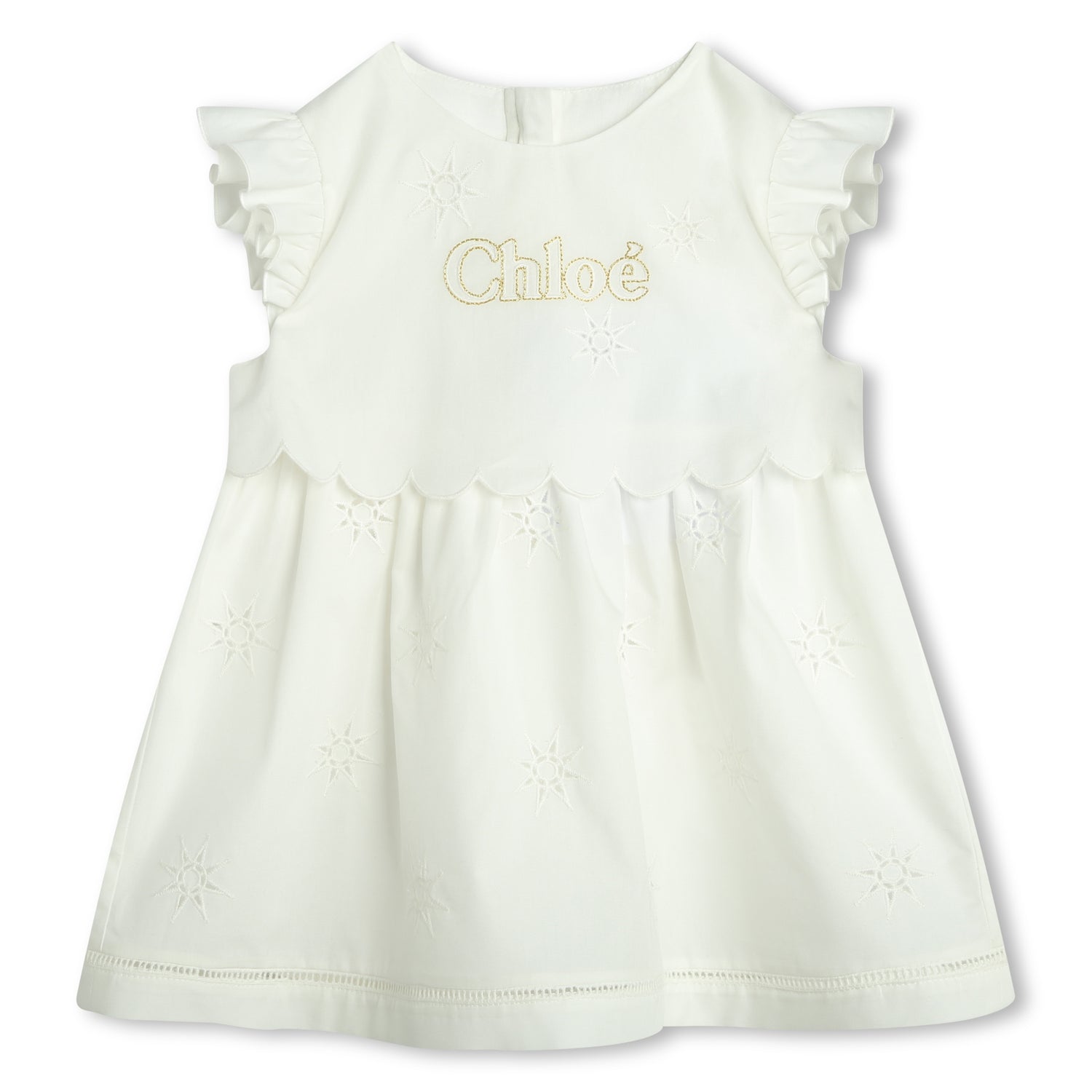 Chloé Embroidered Ceremony Dress &amp; Hat Set