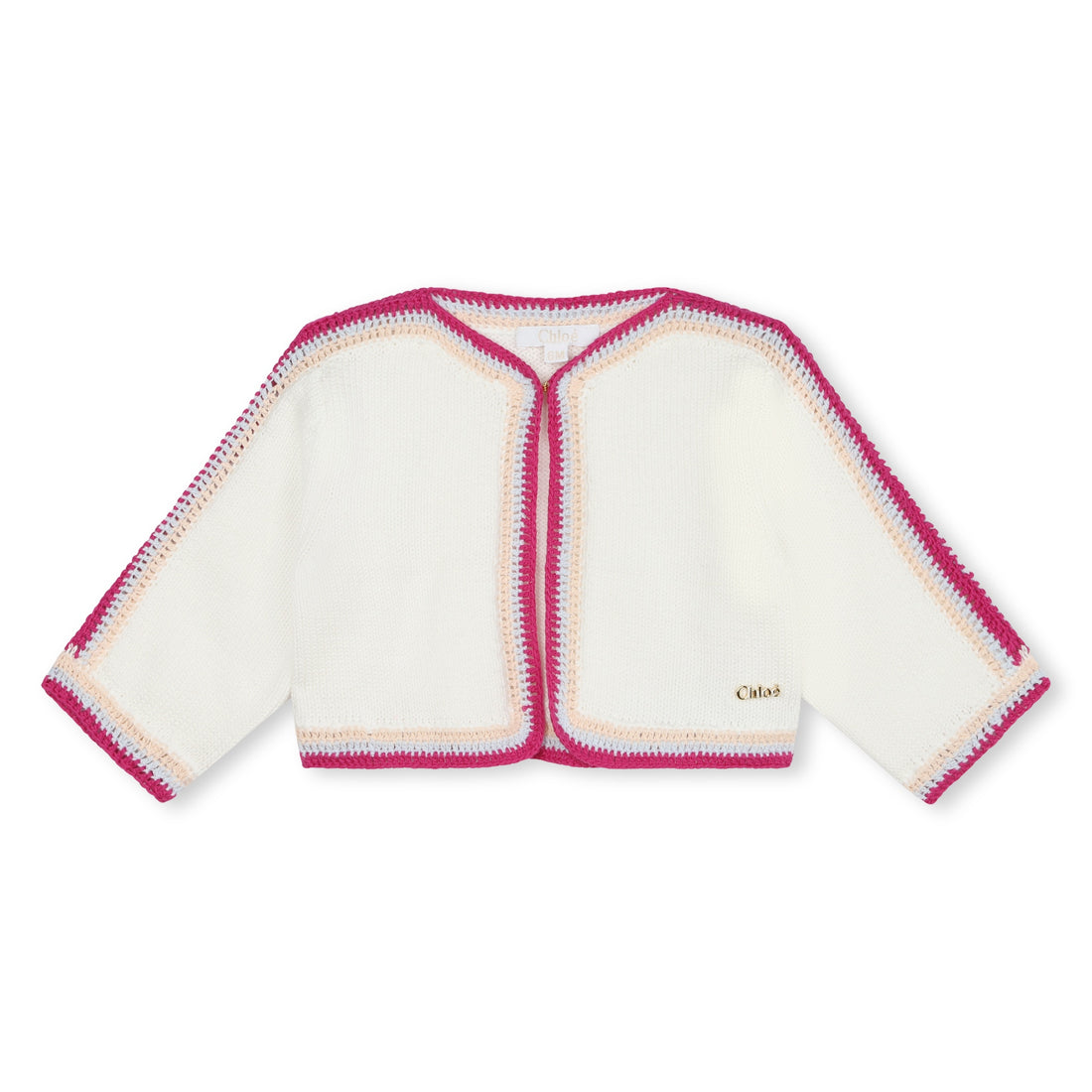 Chloé Organic Cotton Knitted Cardigan with Button Closure | Schools Out