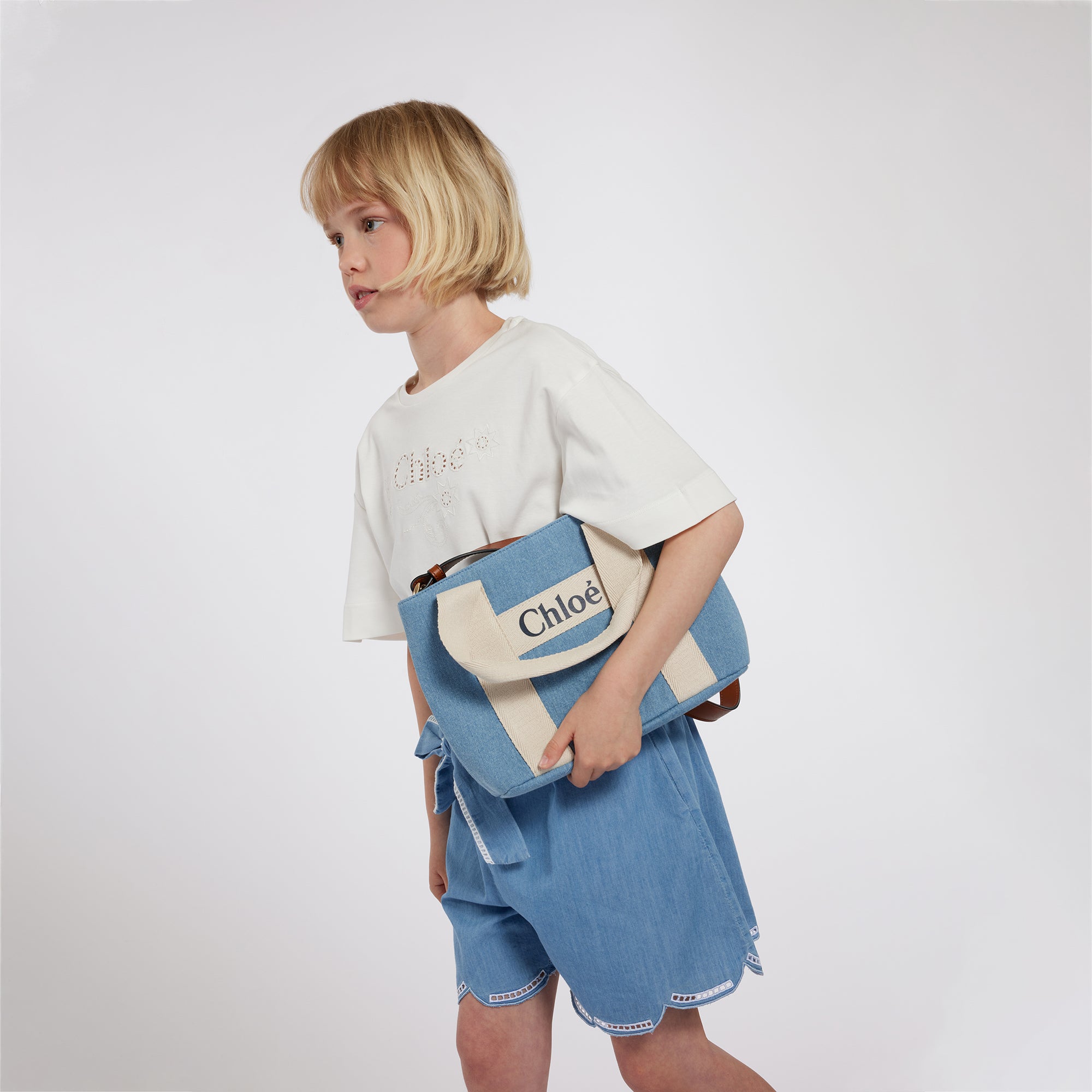 Organic Cotton Denim Shoulder Bag