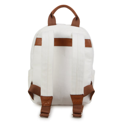 Embroidered Cotton Rucksack with Gold and Silver Details