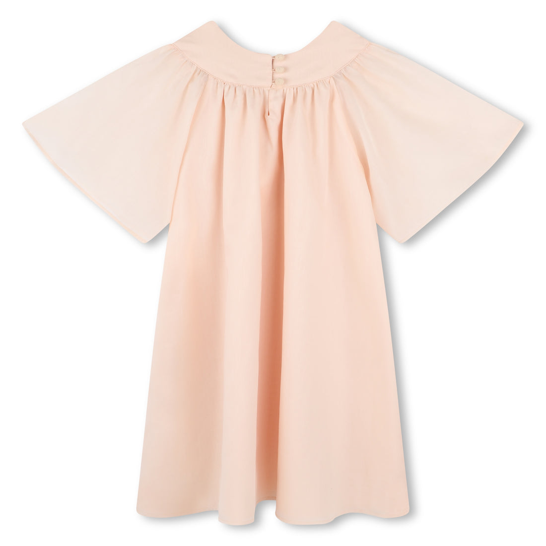 Chloé Short-Sleeved Cotton Voile Dress with Crocheted Lace Details | Schools Out