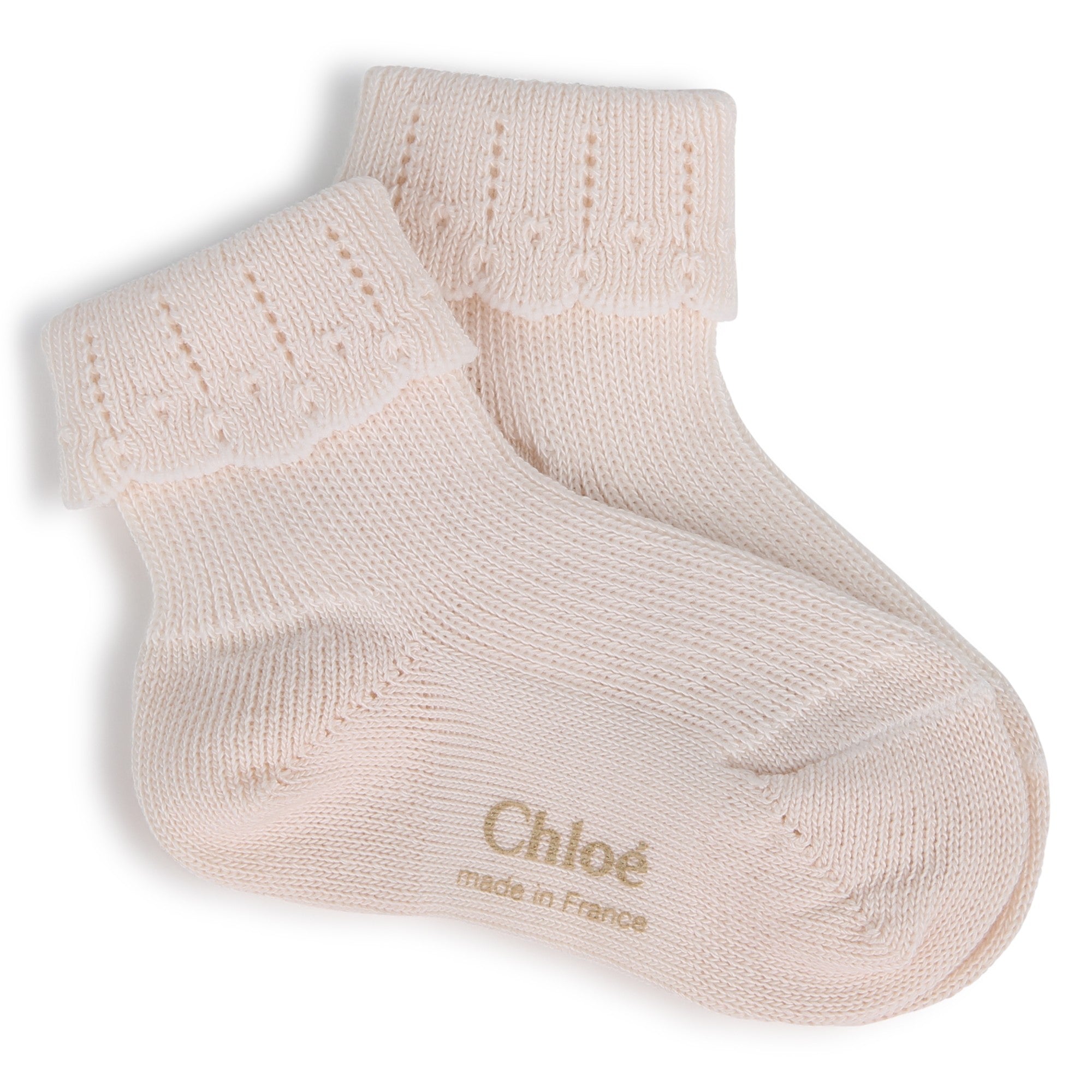 Chloé Golden Jacquard Scalloped Socks Set