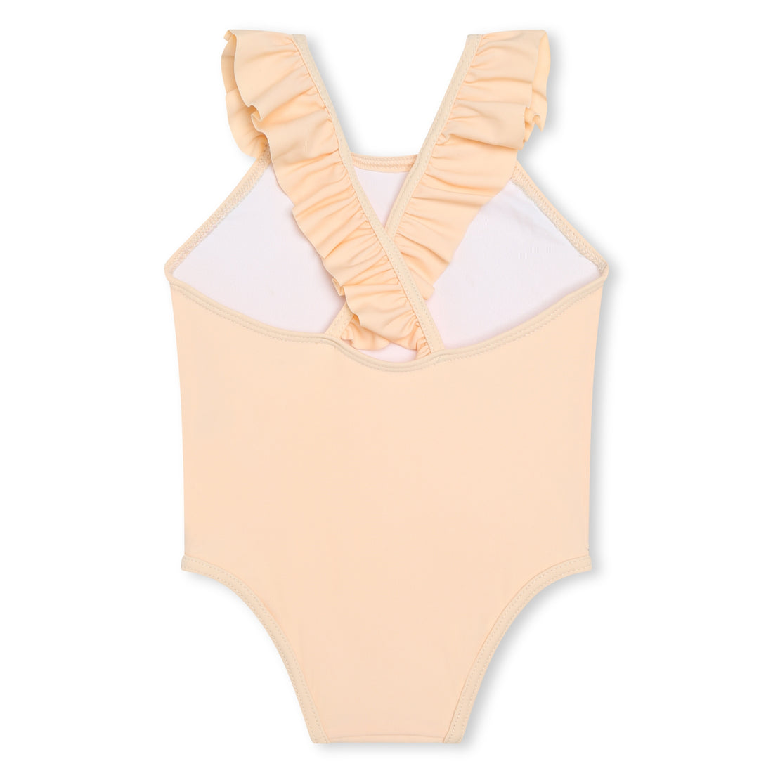 Chloé One-Piece Swimsuit with Ruffles and Gold-Touched Print | Schools Out