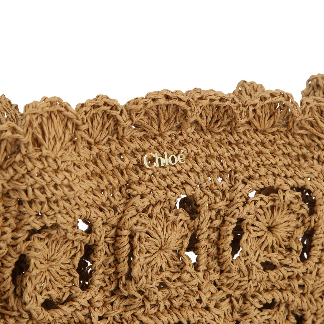 Chloé Raffia Shoulder Bag with Leather Strap and Iconic Flower Detail | Schools Out