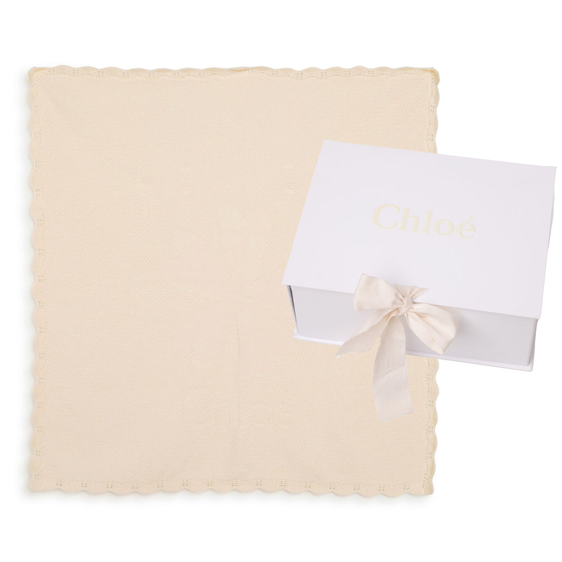 Chloé Knitted Blanket with Shell-Finishing Edge | Schools Out