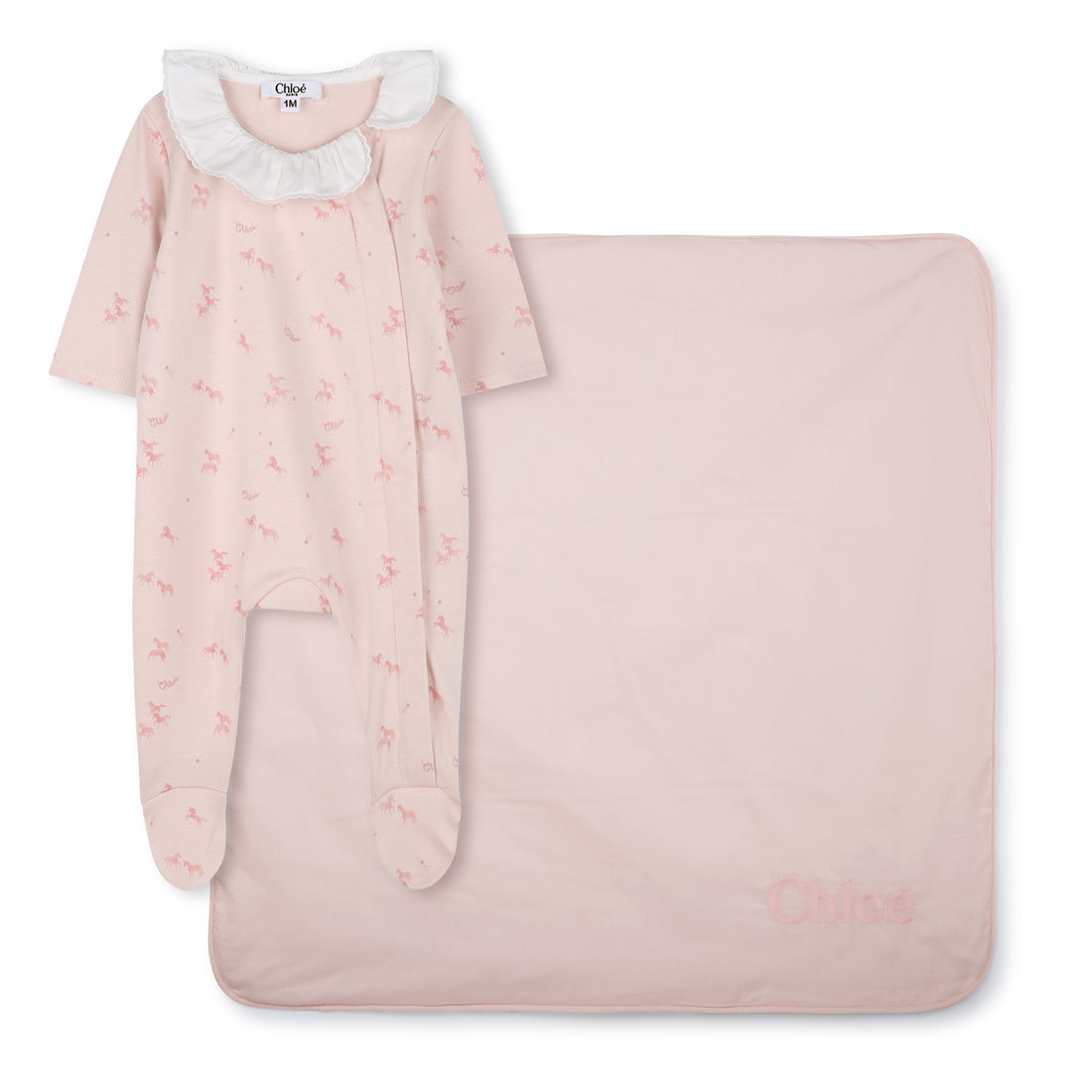 Baby Gift Set with Footed Sleepsuit and Blanket