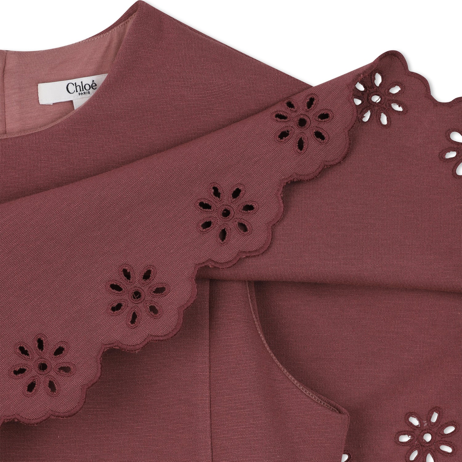 Milano Dress with Embroidered Cape and Gold Logo Plate
