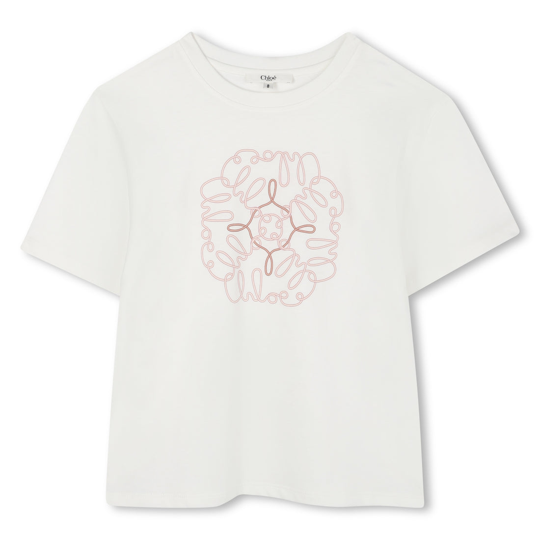 Organic Cotton Short Sleeve T-Shirt with Interwoven Logo Print