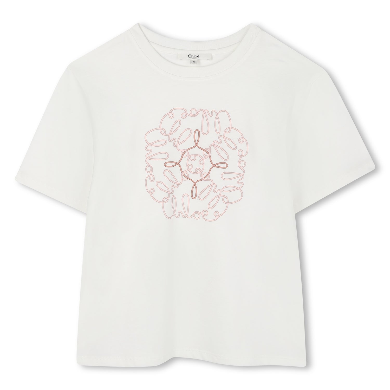 Organic Cotton Short Sleeve T-Shirt with Interwoven Logo Print