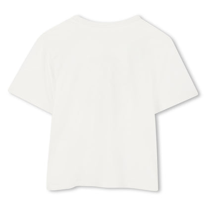 Organic Cotton Short Sleeve T-Shirt with Interwoven Logo Print