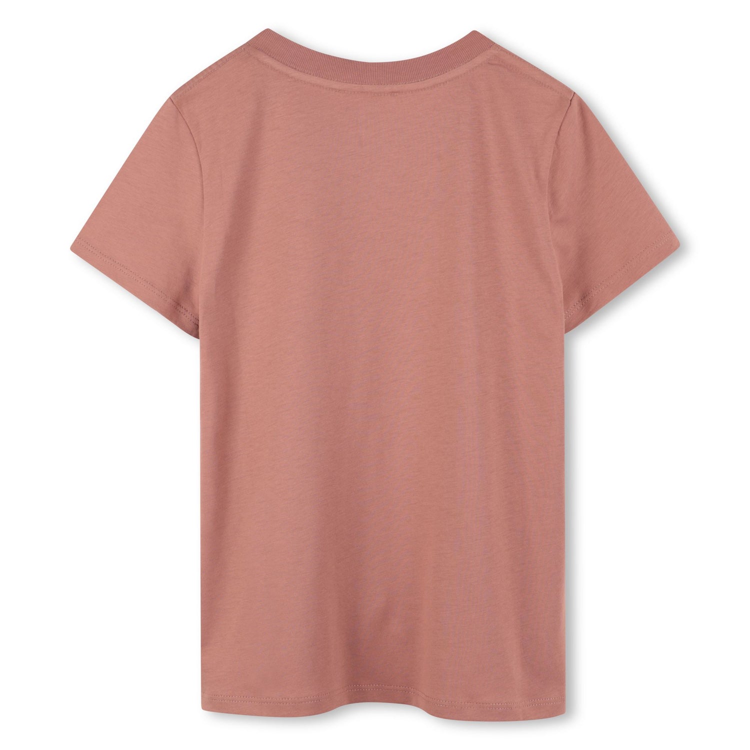 Organic Cotton Short Sleeve T-Shirt with Velvet-Effect Embroidered Logo