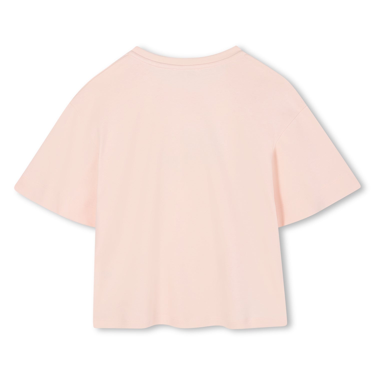Organic Cotton Interlock Short Sleeve T-Shirt with Metallic Logo Embroidery