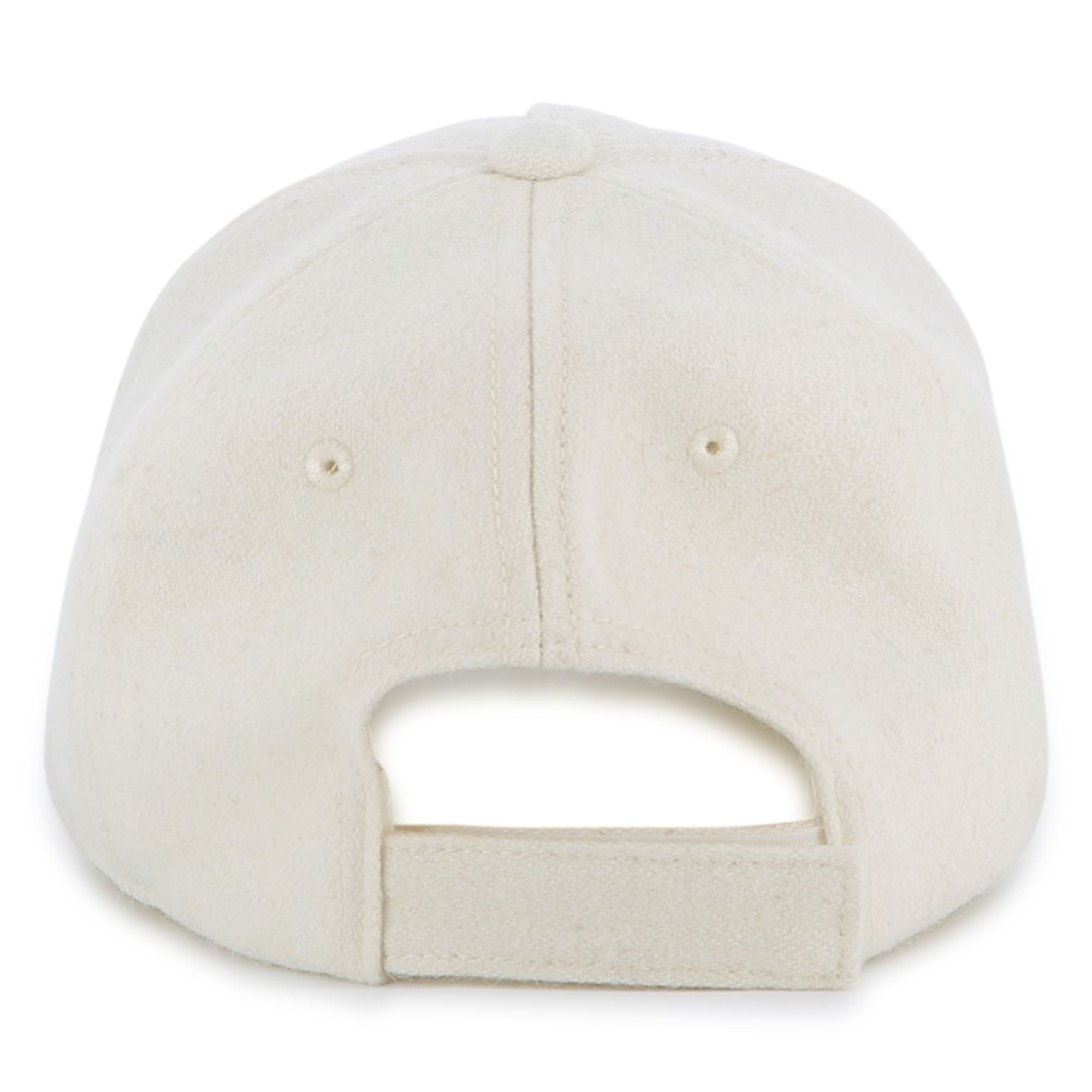 Wool Blend Broadcloth Cap with Embroidered Logo