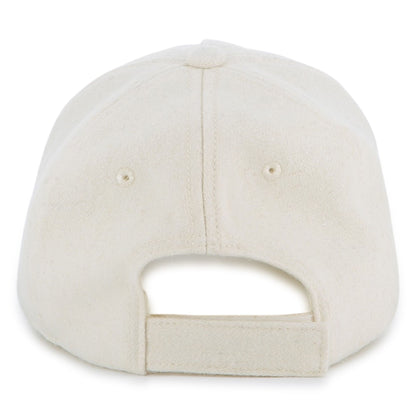 Wool Blend Broadcloth Cap with Embroidered Logo