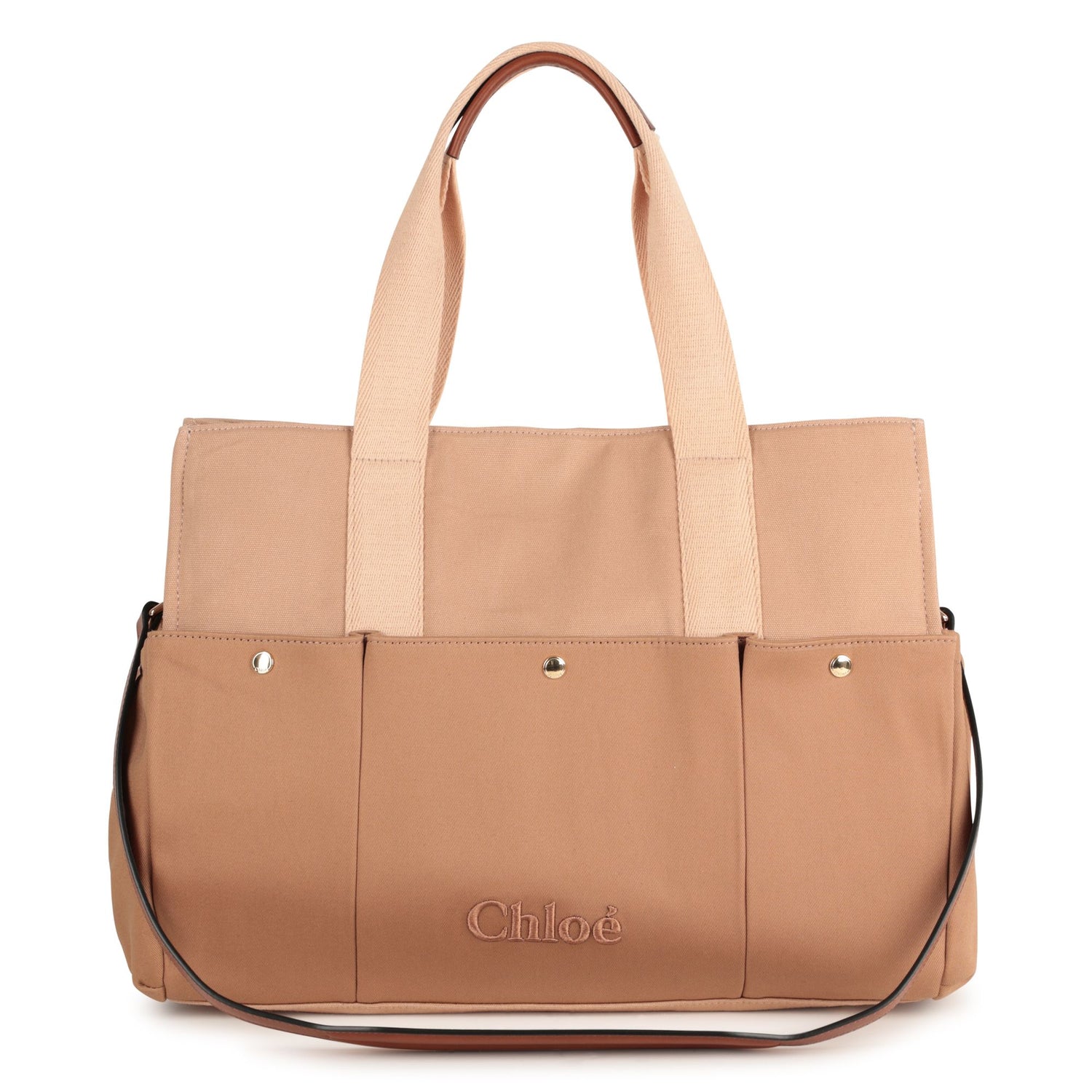 Multi-Pocket Canvas Changing Bag with Matching Accessories