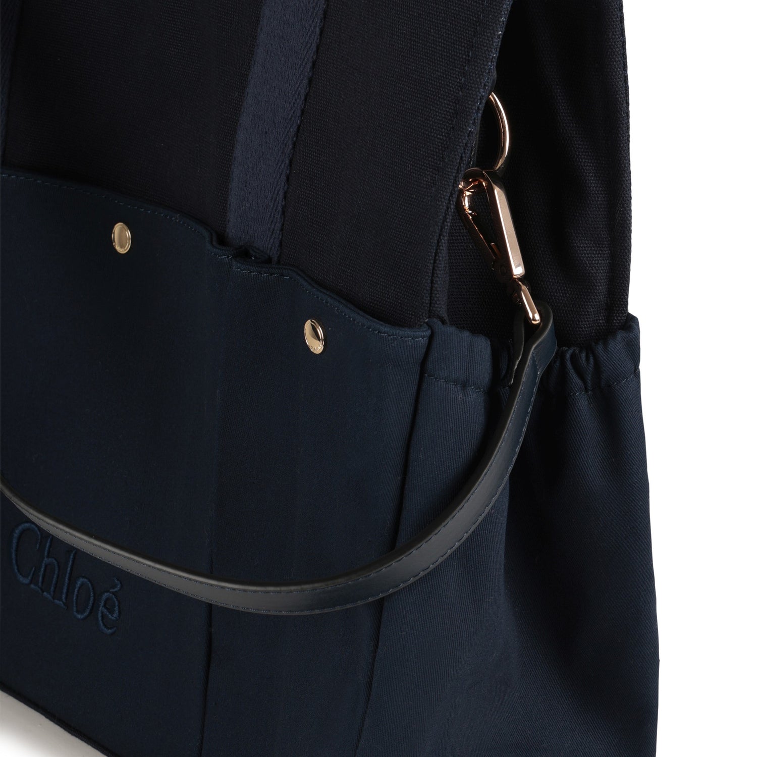 Multi-Pocket Canvas Changing Bag with Matching Accessories