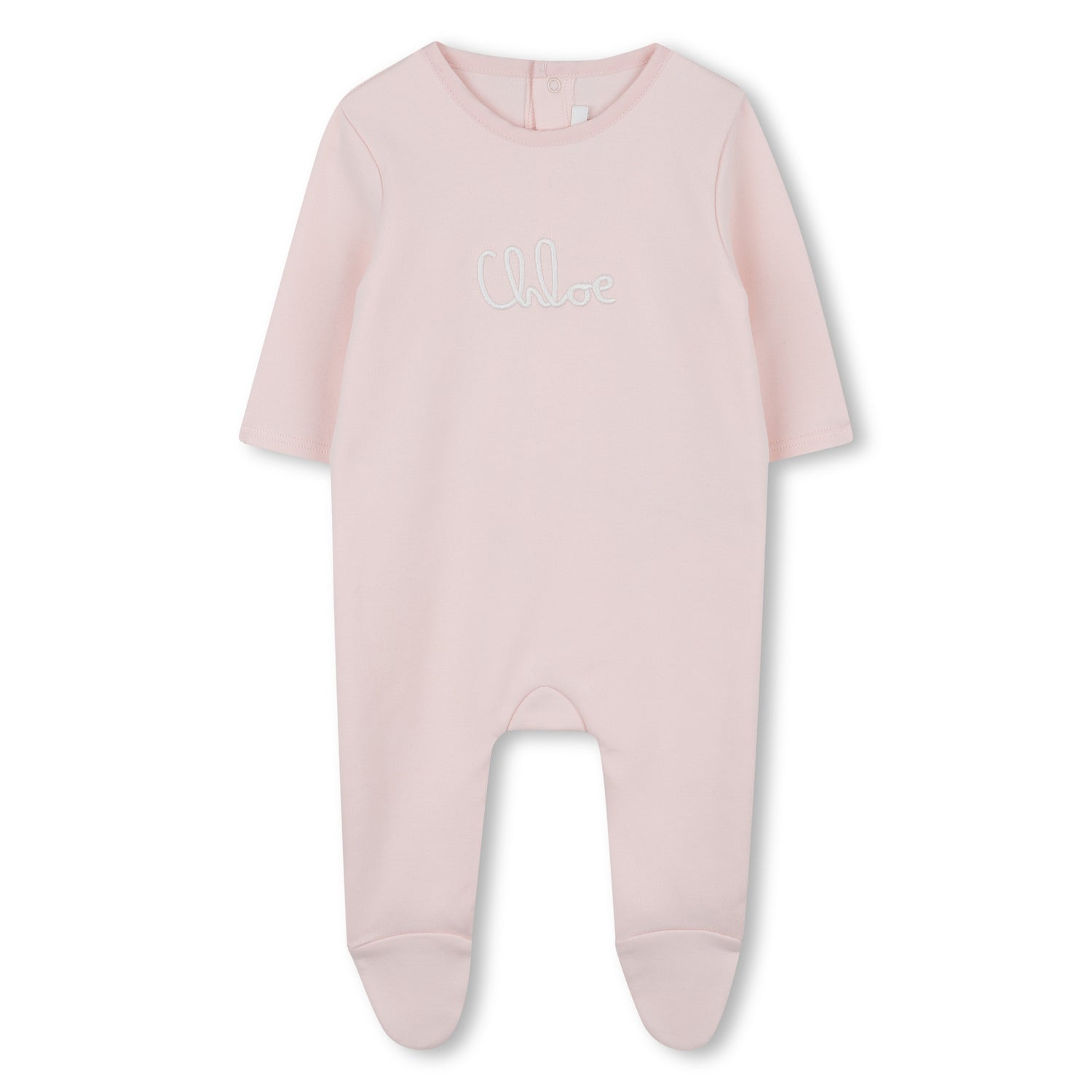 Pink Cotton Sleepsuit and Blanket Gift Set with Embroidered Logo