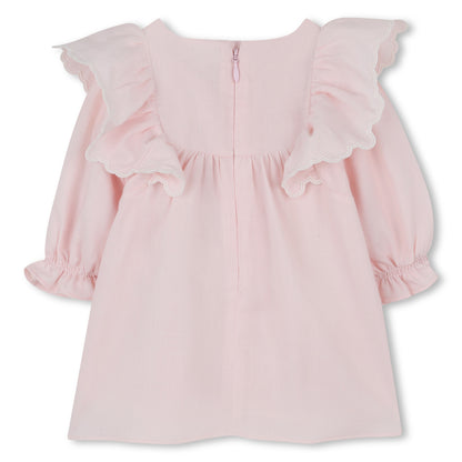 Organic Cotton Baby Dress and Leggings Set with Embroidered Detailing