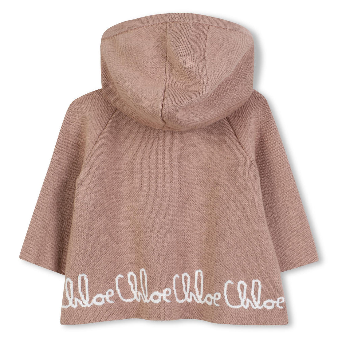 Knitted Hooded Cape for Babies