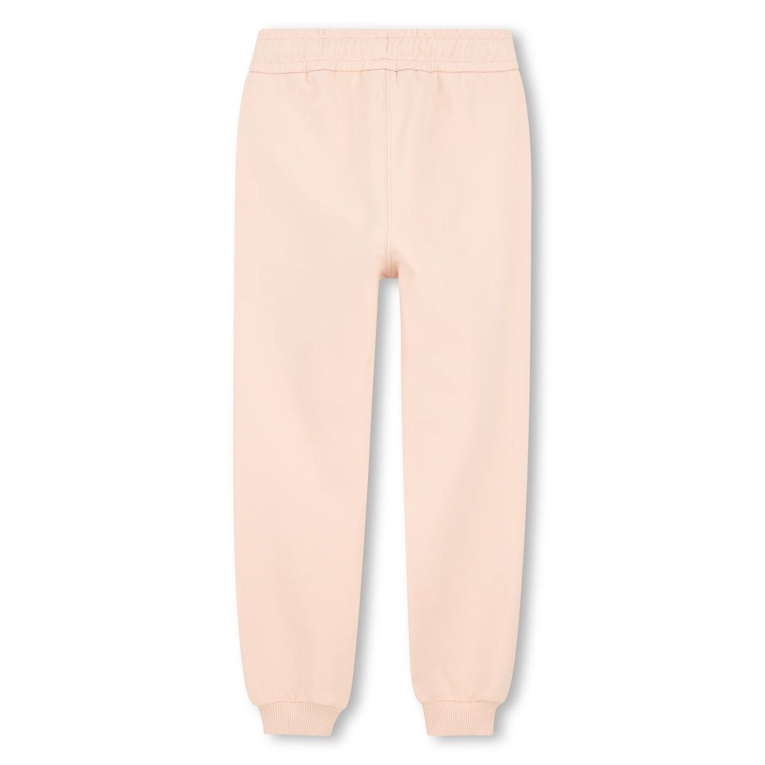 Girls Logo Embroidered Organic Cotton Joggers in Pale Pink Chloe