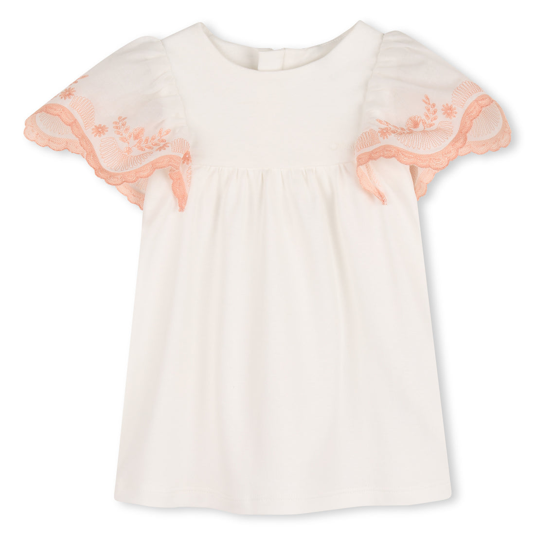 Organic Cotton Embroidered Puff Sleeve Dress Chloe
