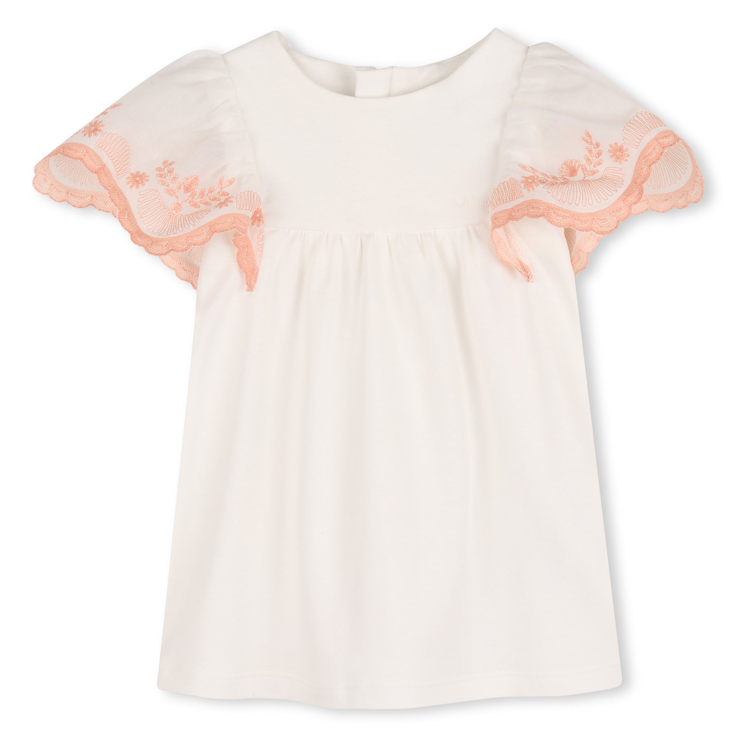 Organic Cotton Embroidered Puff Sleeve Dress Chloe