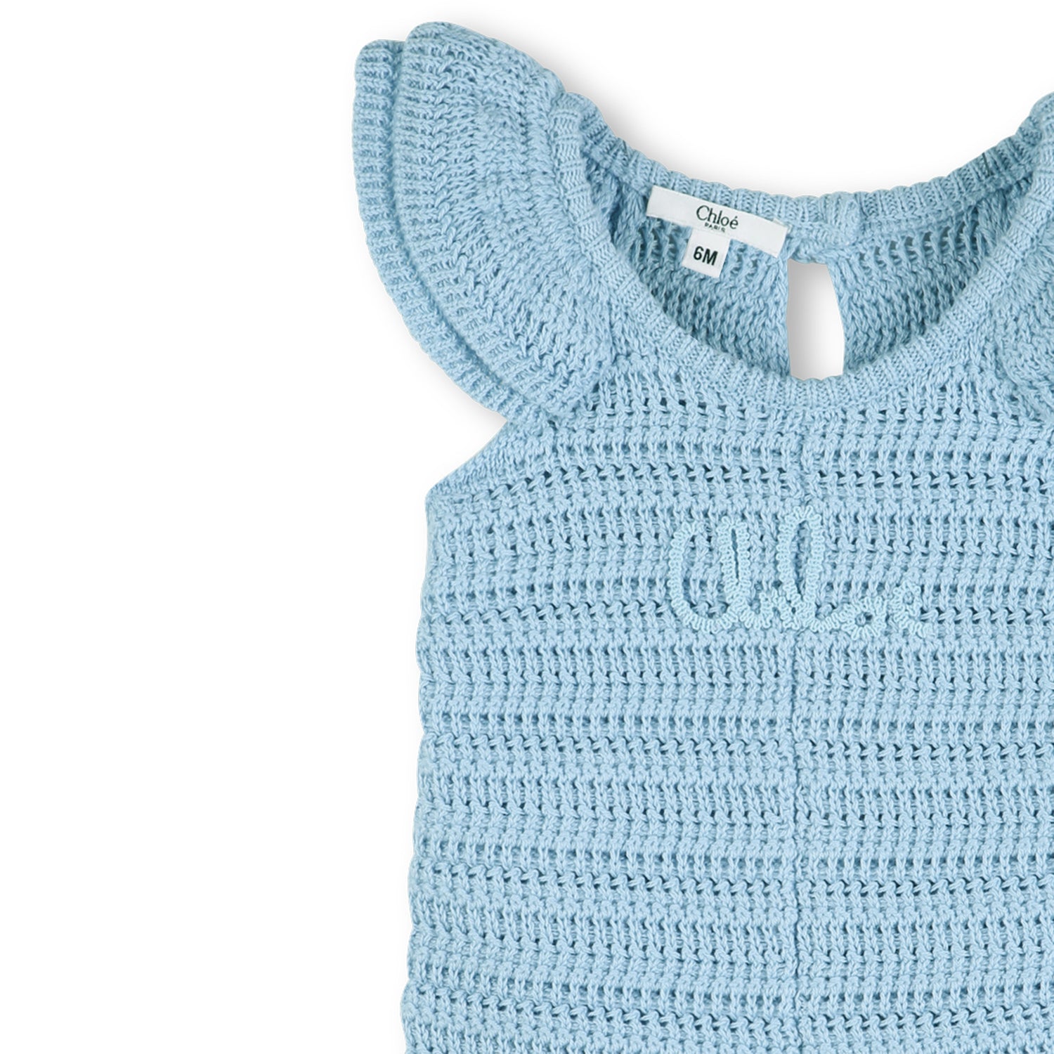 Organic Cotton Crochet Knit Jumpsuit Chloe