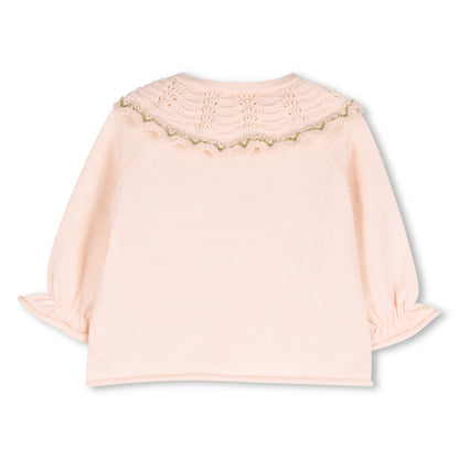 Organic Cotton and Cashmere Knit Cardigan and Bloomers Set Chloe