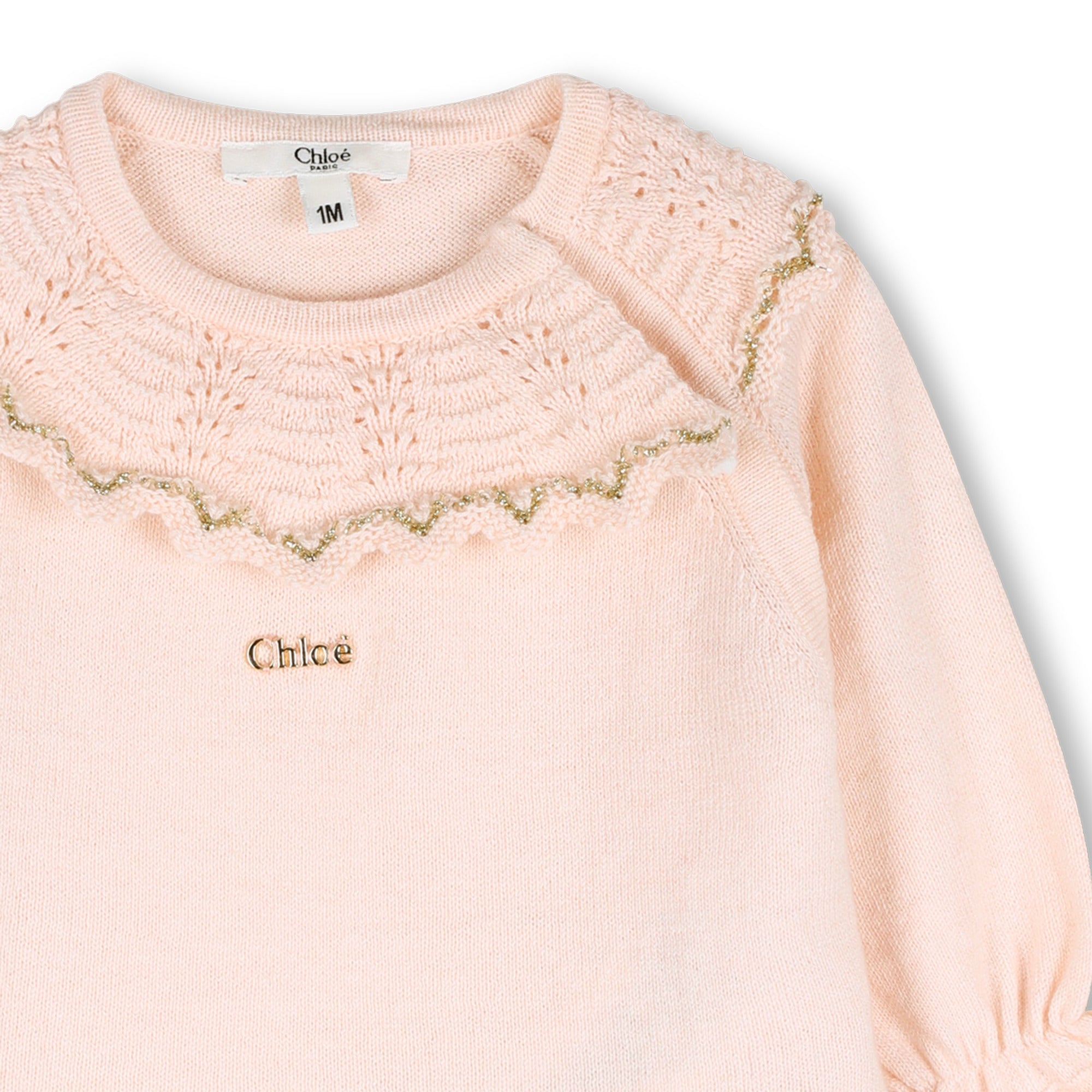 Organic Cotton and Cashmere Knit Cardigan and Bloomers Set Chloe