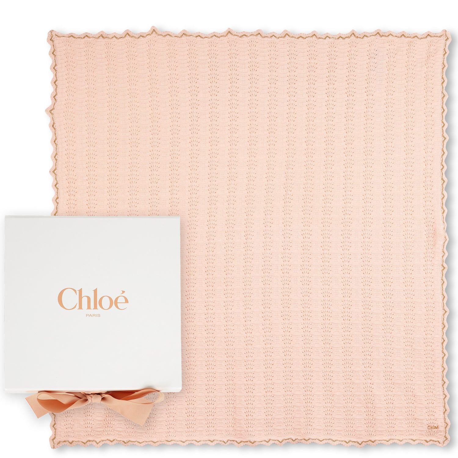 Organic Cotton and Cashmere Knit Baby Blanket Chloe