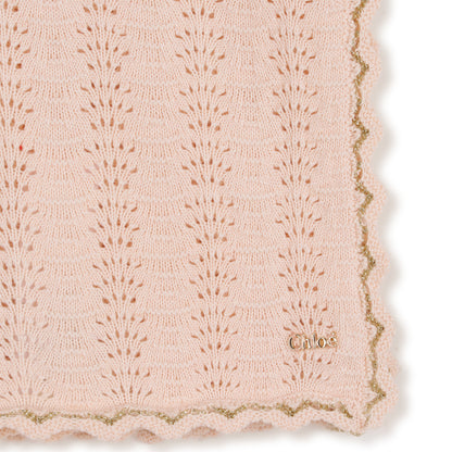 Organic Cotton and Cashmere Knit Baby Blanket Chloe