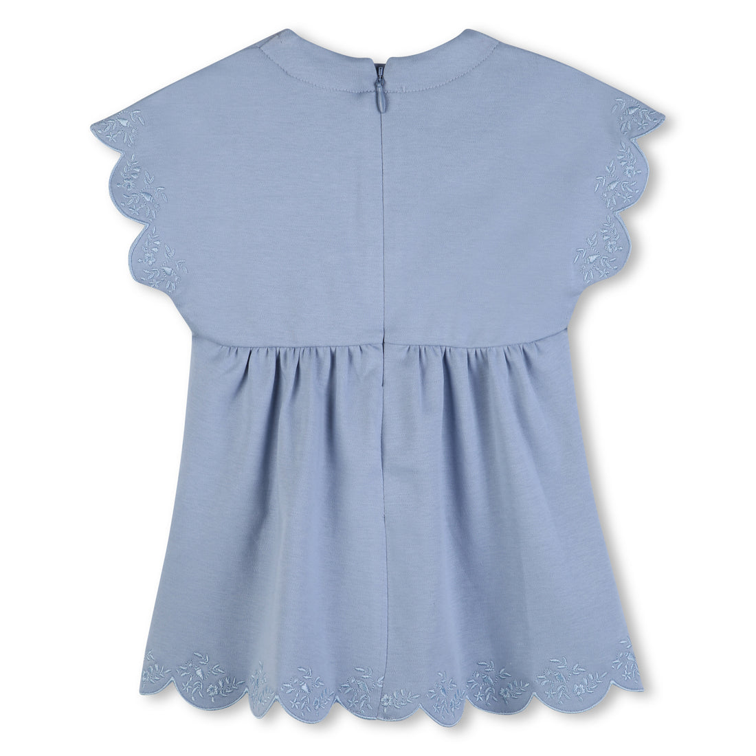 Organic Cotton Scalloped Embroidery Dress Chloe