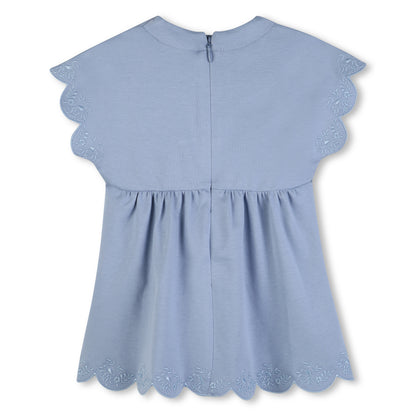 Organic Cotton Scalloped Embroidery Dress Chloe