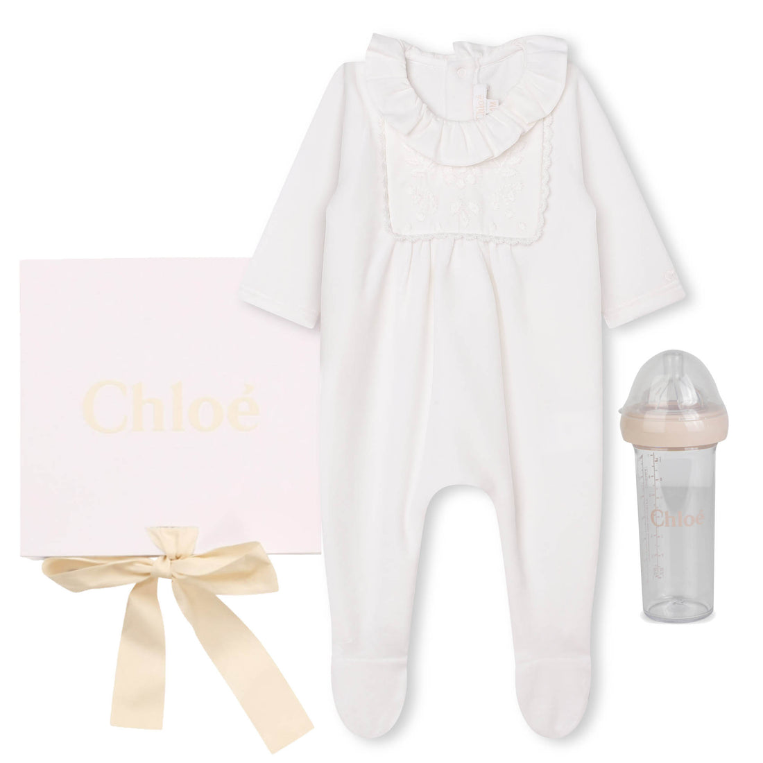 Organic Cotton Pajama Set with Bottle