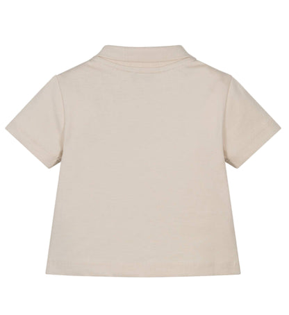 Baby Polo Shirt with Pocket Detail, Beige