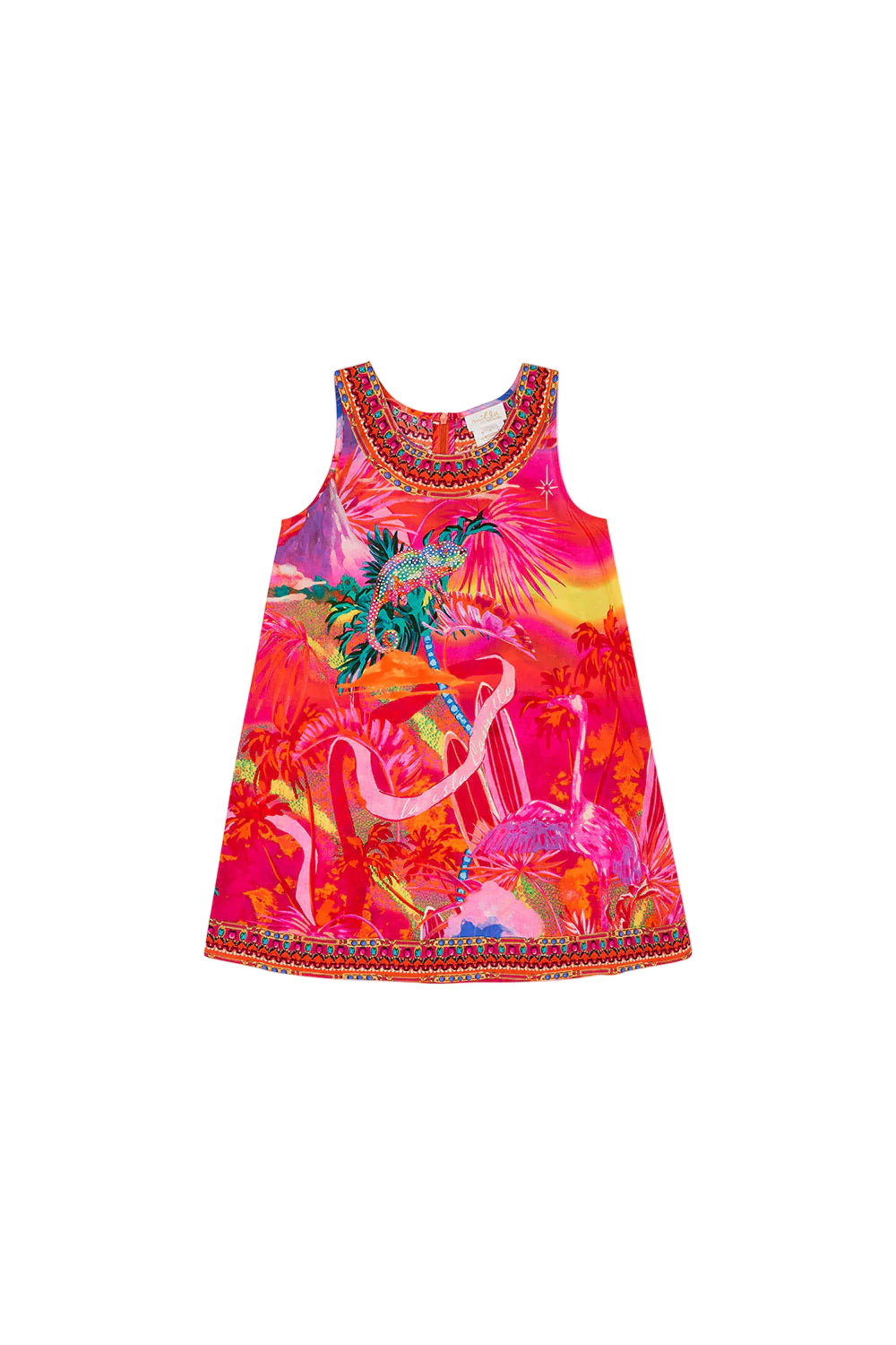Kids Shift Dress Flight Of The Flamingo