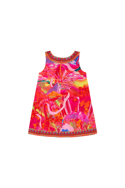 Kids Shift Dress Flight Of The Flamingo
