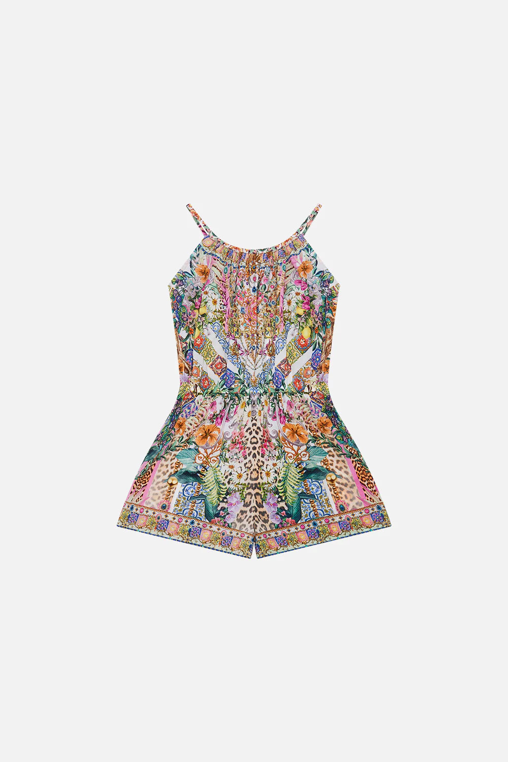 Camilla Flowers Of Neptune Kids Shoestring Strap Playsuit
