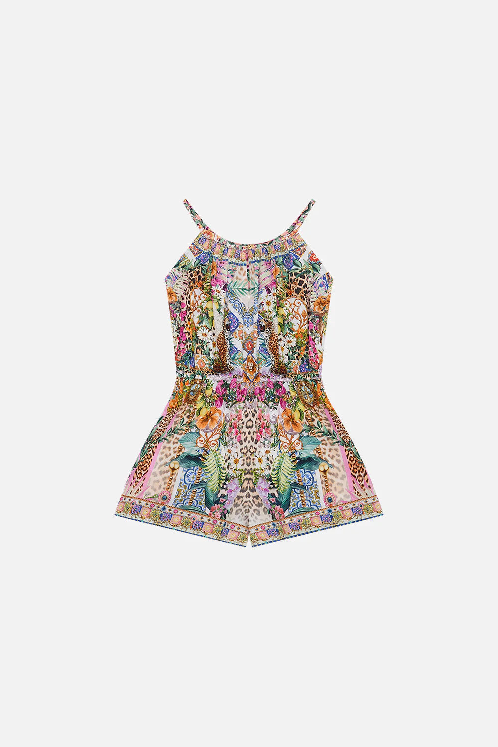 Camilla Flowers Of Neptune Kids Shoestring Strap Playsuit