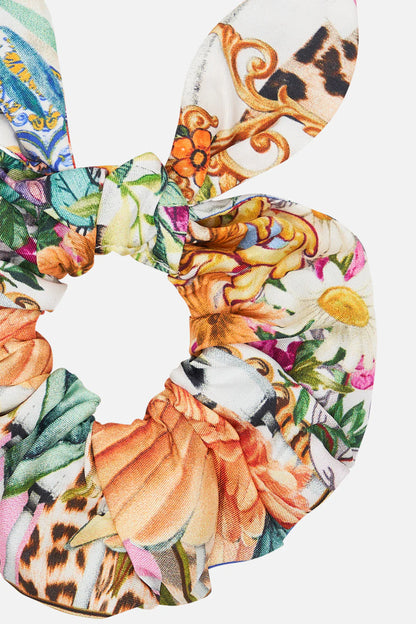 Floral Silk Scrunchie
