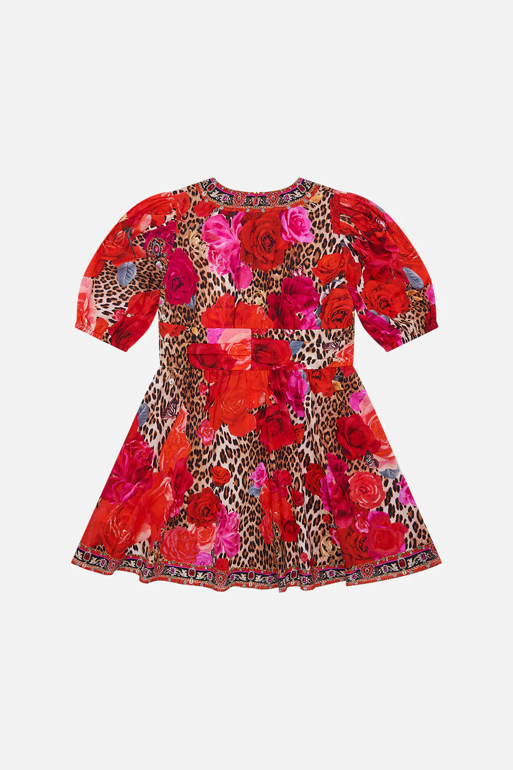 Camilla Heart Like A Wildflower Kids Mini Dress With Puff Sleeve