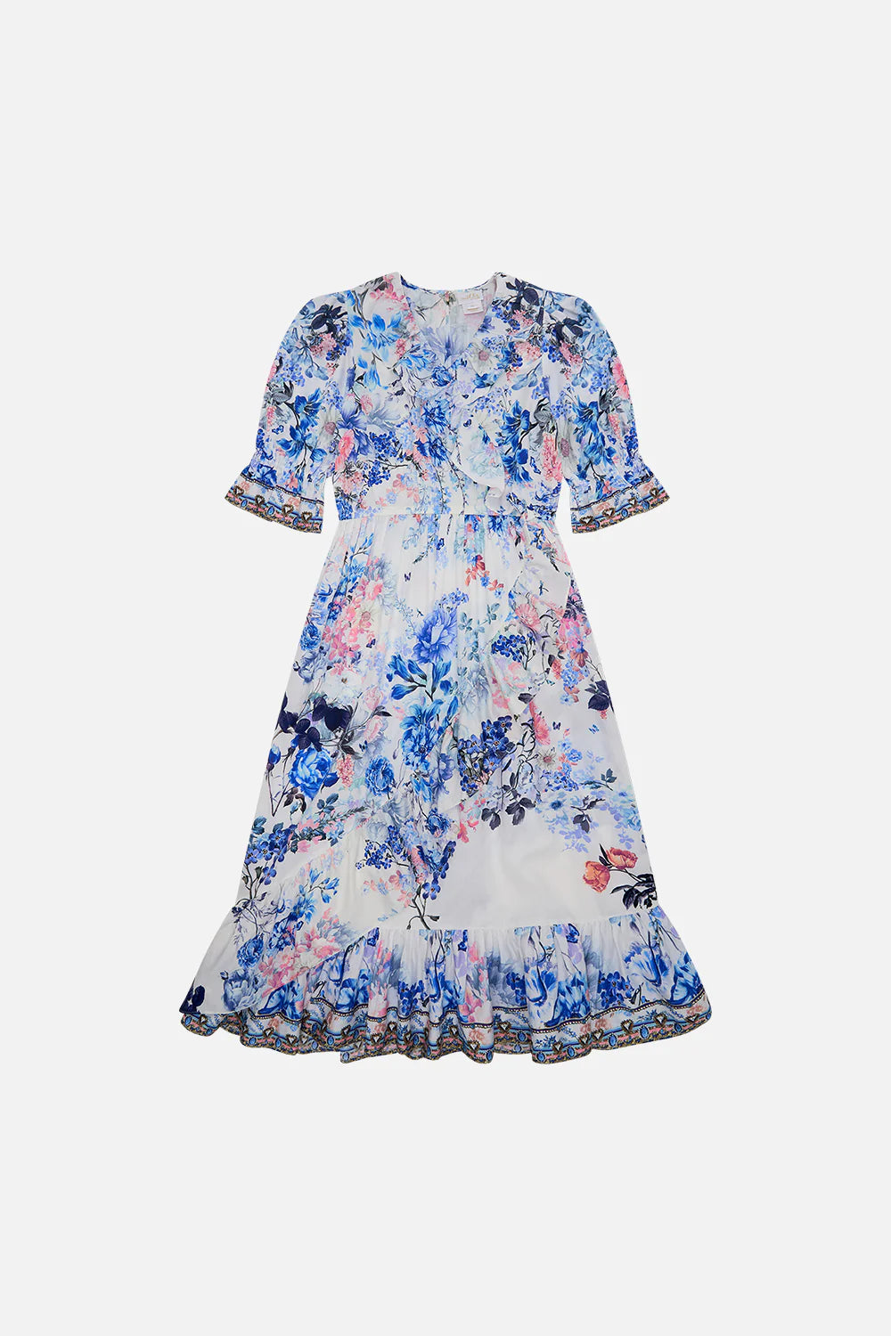 Tuscan Moondance Kids Ruffle Wrap Maxi Dress