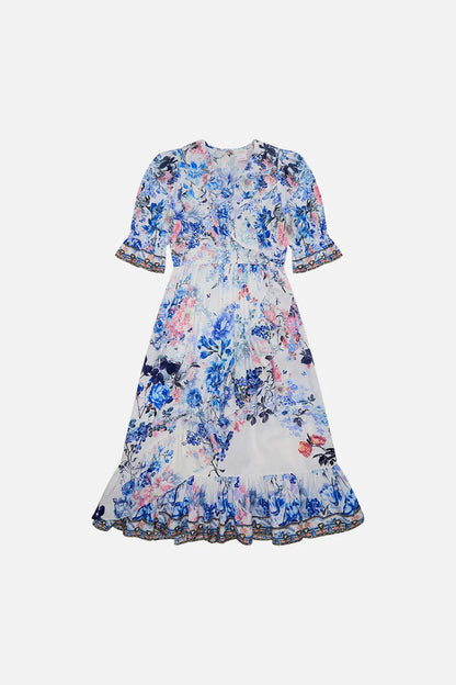 Tuscan Moondance Kids Ruffle Wrap Maxi Dress