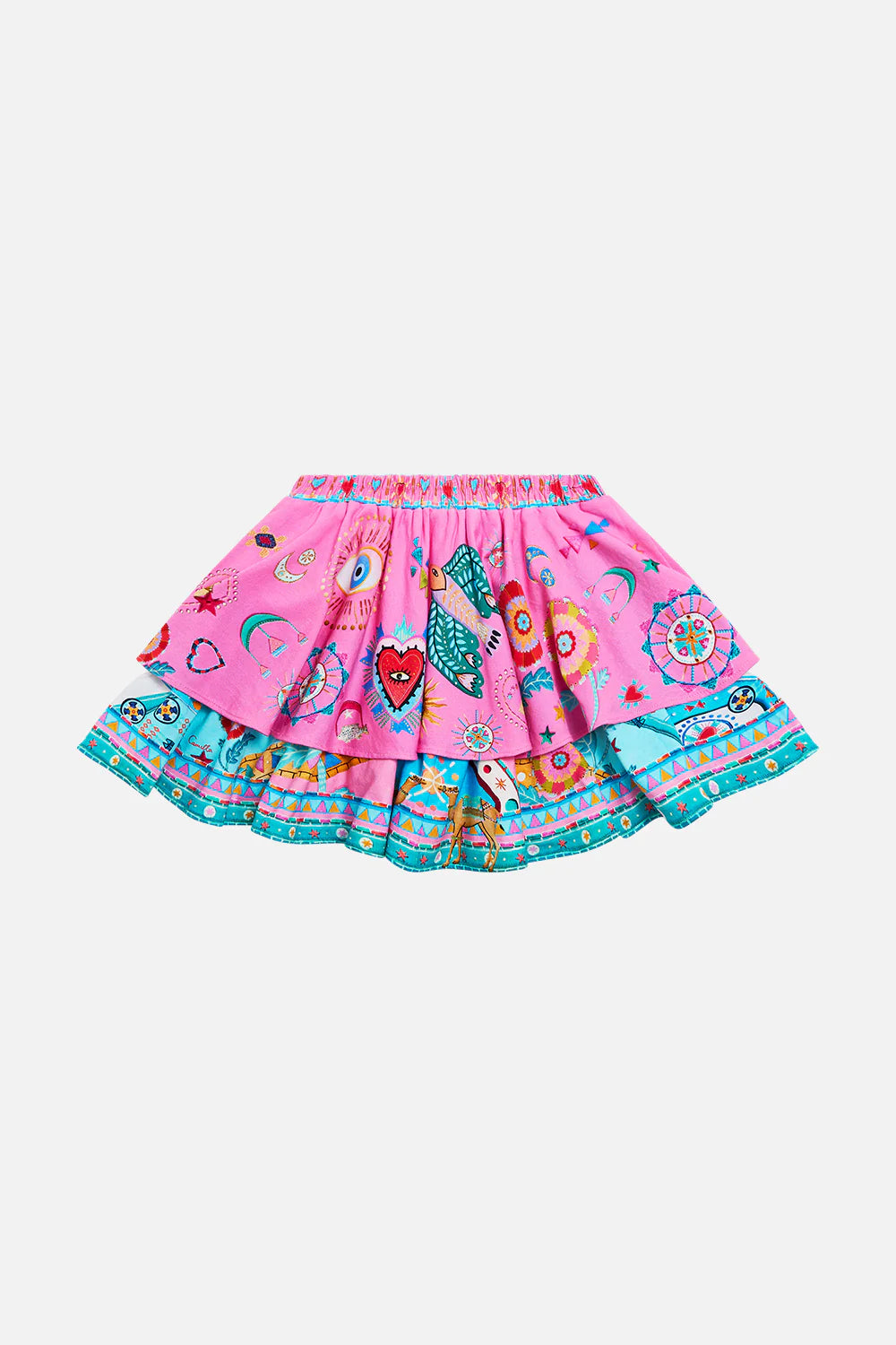 Rainbow Roads Kids Mini Skirt With Elastic Waist